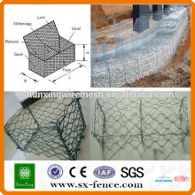 Galvanizado o recubierto de PVC Gabion caja / cestas